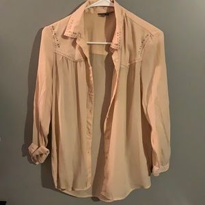 Light pink button up blouse